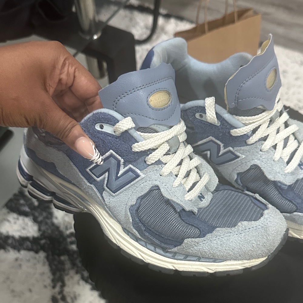 New Balance 2002R Protection Pack Purple Light Blue and Gray Sneakers
